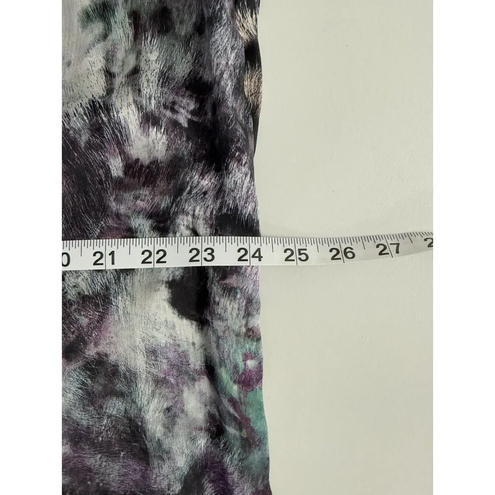 Echo Women's Silk Scarf Rayon Back Animal Print Black Multicolor  24 x 70 - NWT